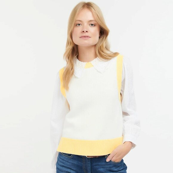 NEW Anthropology Barbour Knit Vest, Jumper Sweater, Sz US 8 - Picture 1 of 15